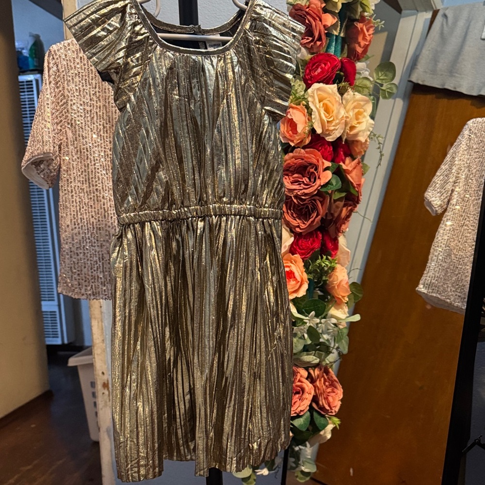 OshKosh B'gosh Metallic Gold Kids Dress